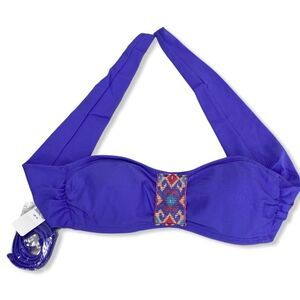 Aerie bikini bandeau Purple beaded top size XS NEW